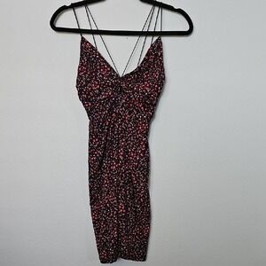 H&M Ditsy Floral Strappy Mini Keyhole Dress XS